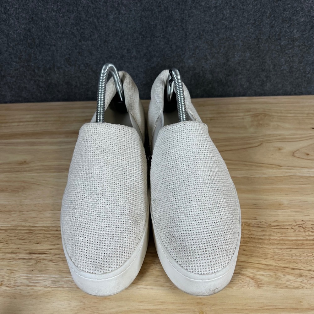 Vince Warren Woven Platform Slip On Sneakers Mens 9.5 Cream Off White Flatform